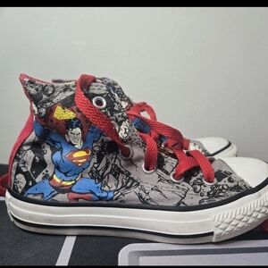 Converse Kids Sneakers with Red and Blue Superhero Design